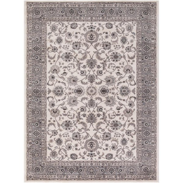 Concord Global 6 ft. 7 in. x 9 ft. 3 in. Kashan Mahal - Beige 28216